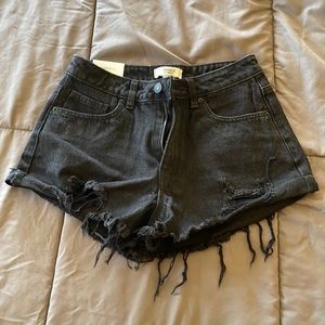 Black high waisted shorts